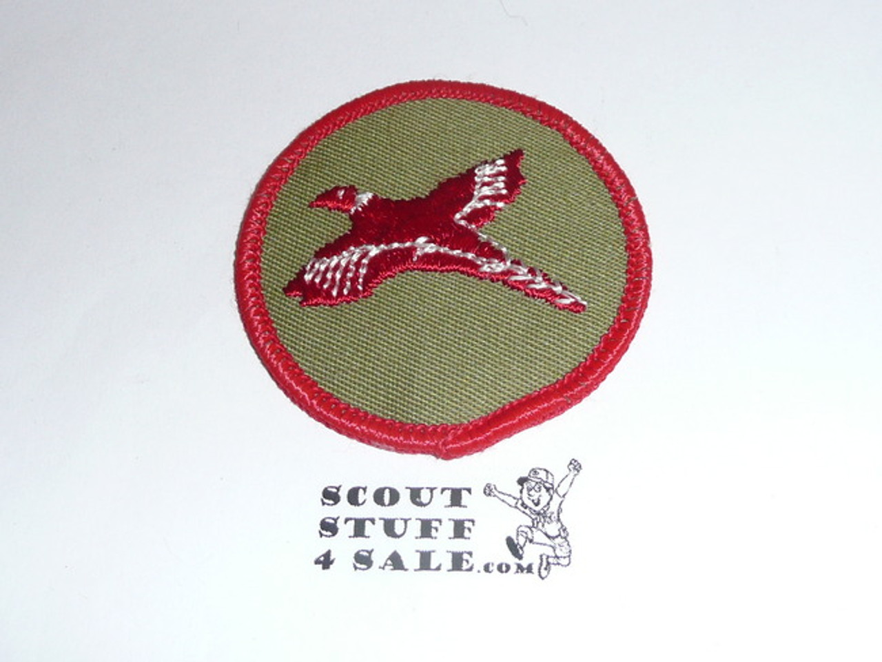 Pheasant Patrol Medallion, Olive Twill with gauze back, 1972-1989