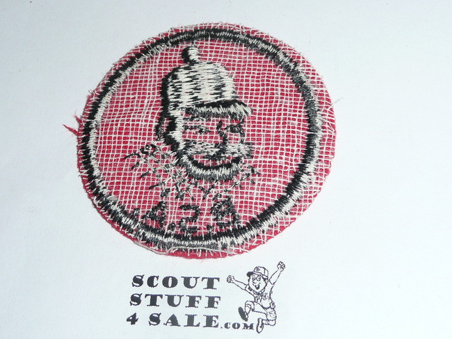 Paul Bunyan Patrol Medallion, Felt w/BSA black/White ring back, 1940-1955