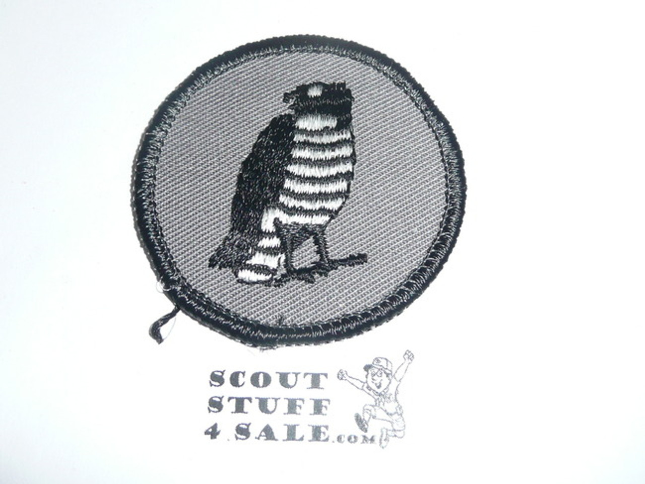 Hawk Patrol Medallion, Grey Twill with gauze back, 1972-1989