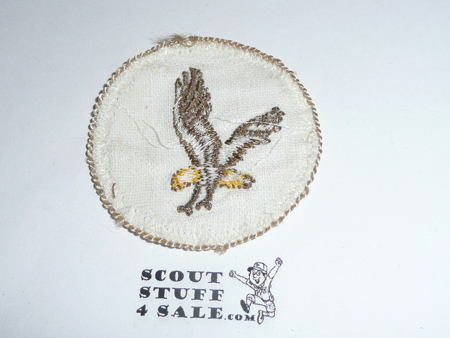 Flying Eagle "Flying Banana" Patrol Medallion, White Twill with gauze back, 1972-1989