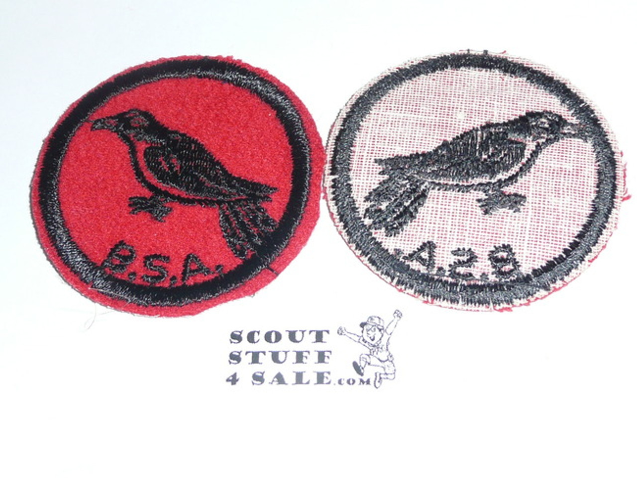 Cuckoo Patrol Medallion, Felt w/BSA & Solid Black Ring back, 1933-1939