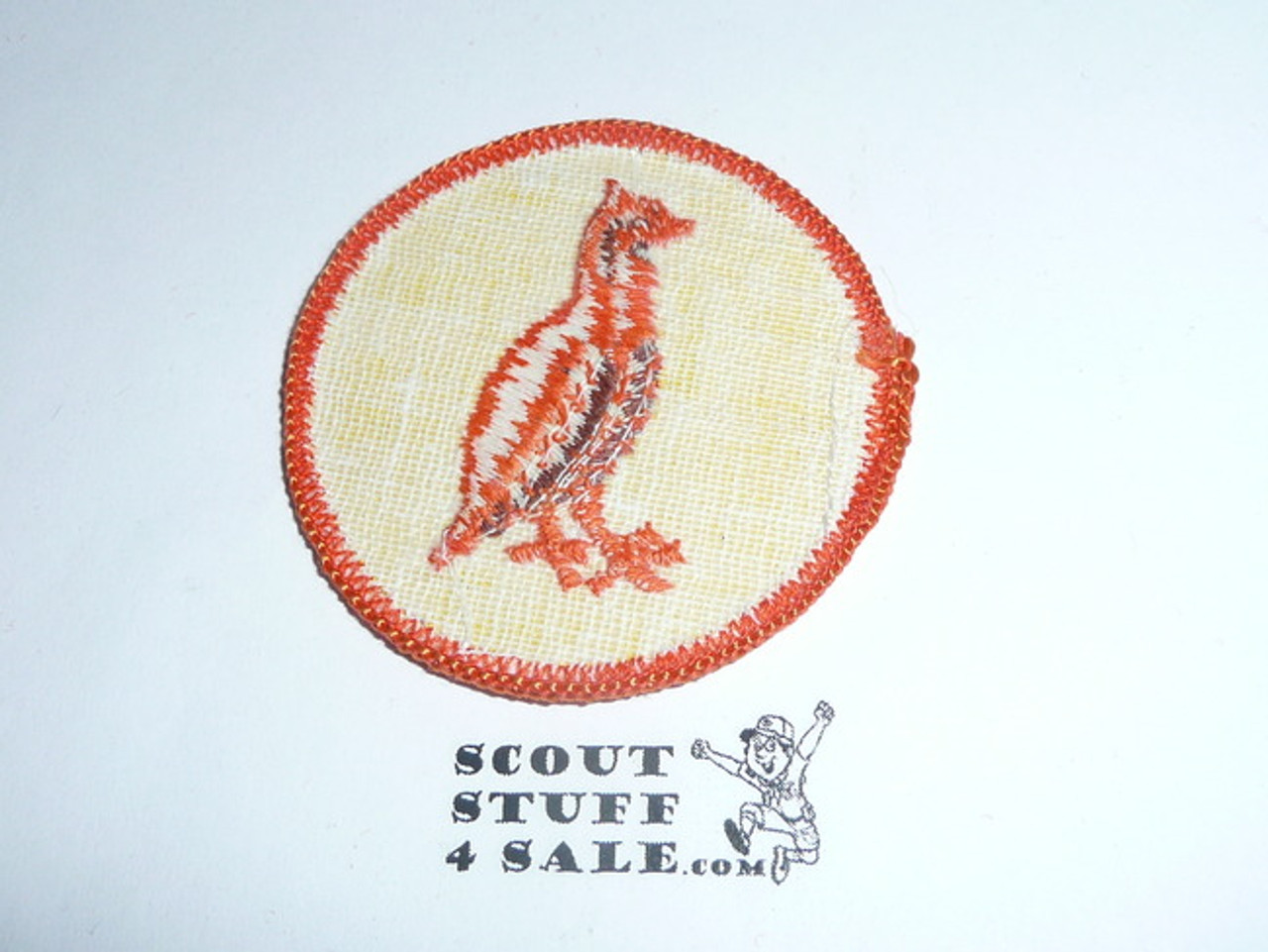 Bobwhite Patrol Medallion, Yellow Twill with gauze back, 1972-1989