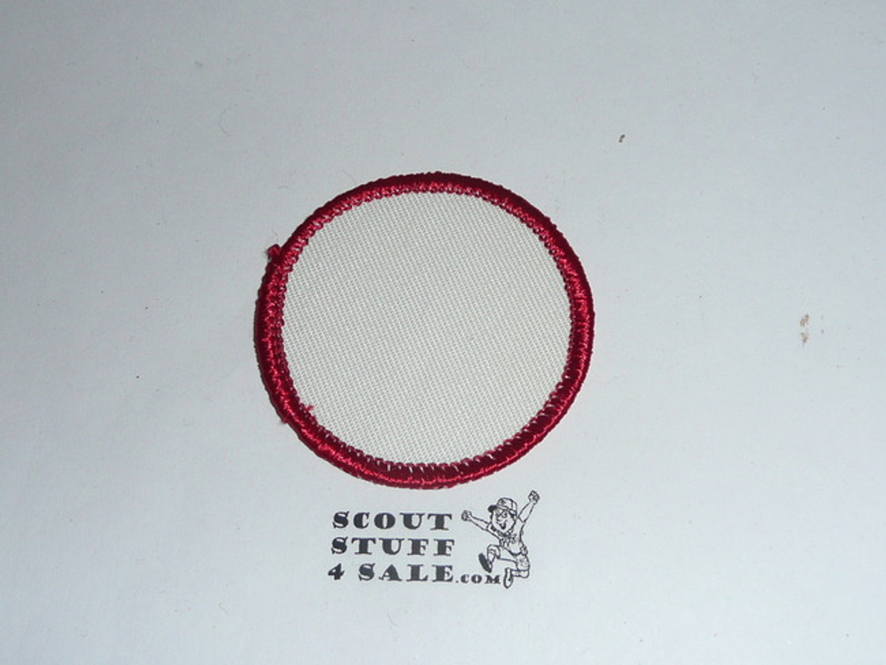 Blank Patrol Medallion, White Twill with gauze back, 1972-1989