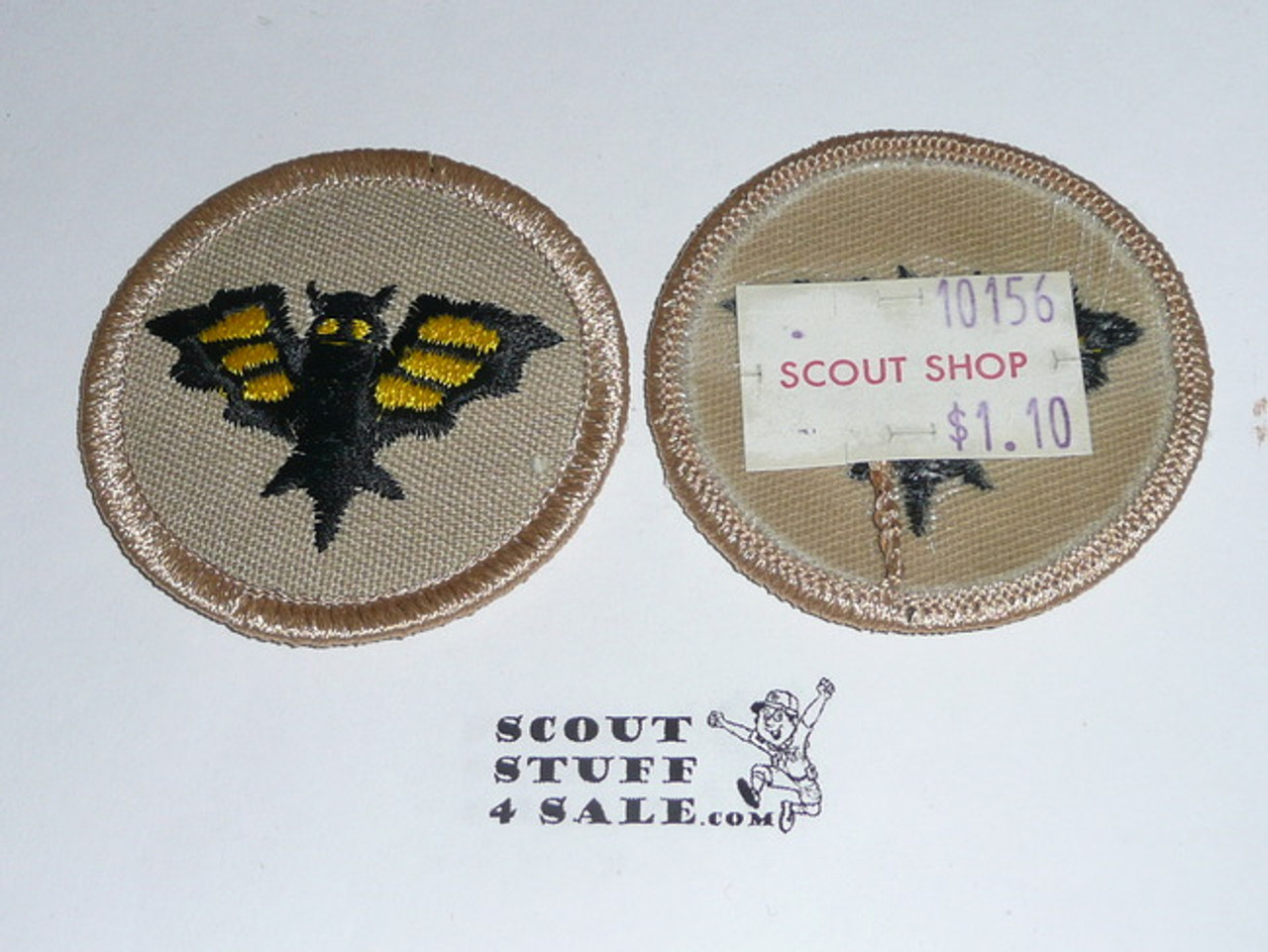 Bat Patrol Medallion, Tan Twill with plastic back, 1989-2002