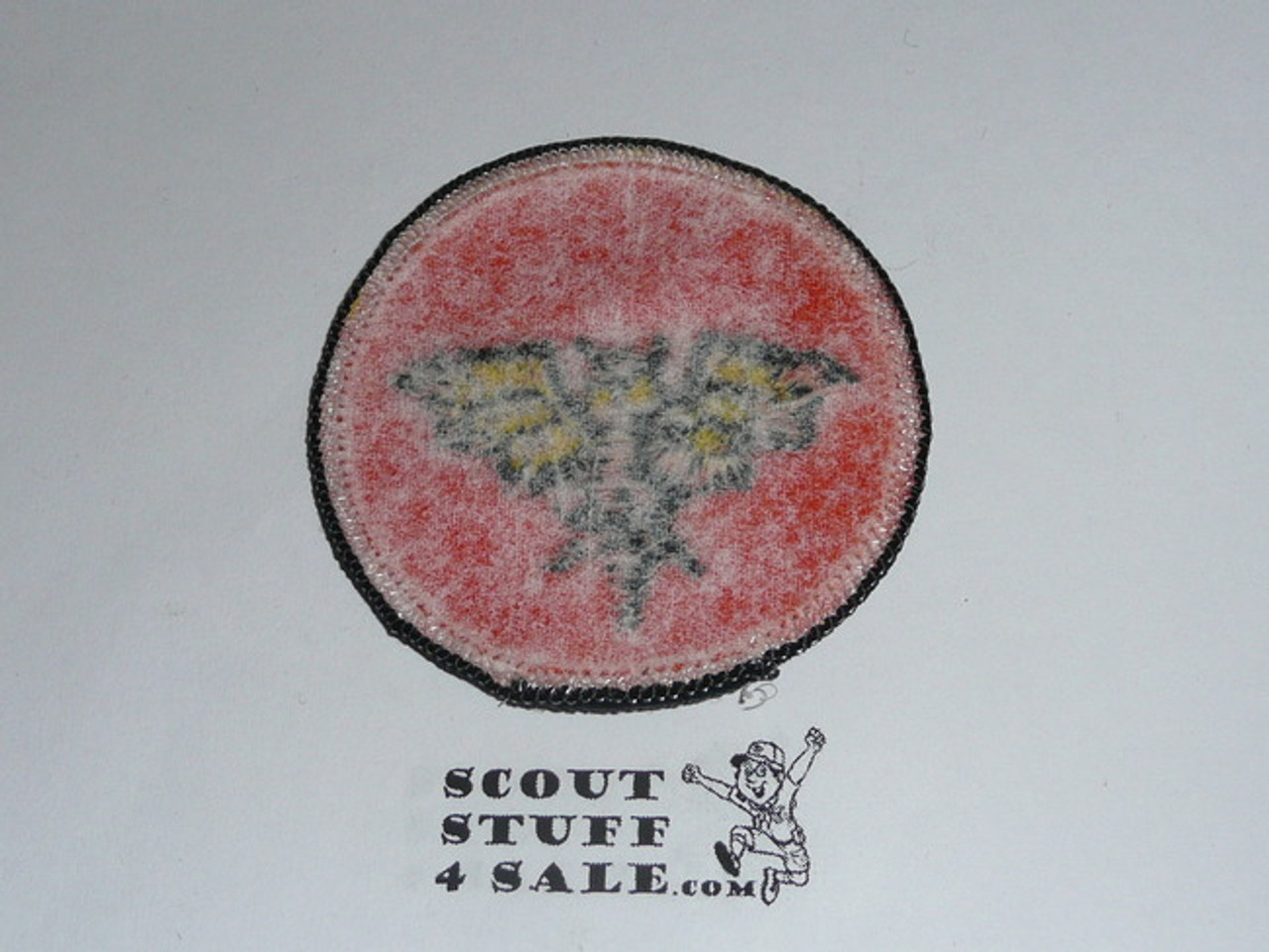 Bat Patrol Medallion, Orange Twill with paper back, 1972-1989