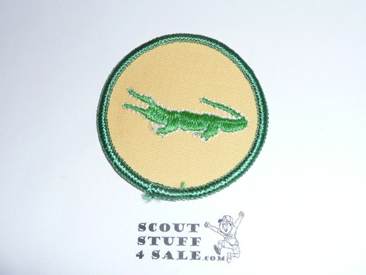 Alligator Patrol Medallion, yellow Twill with gauze back, 1972-1989