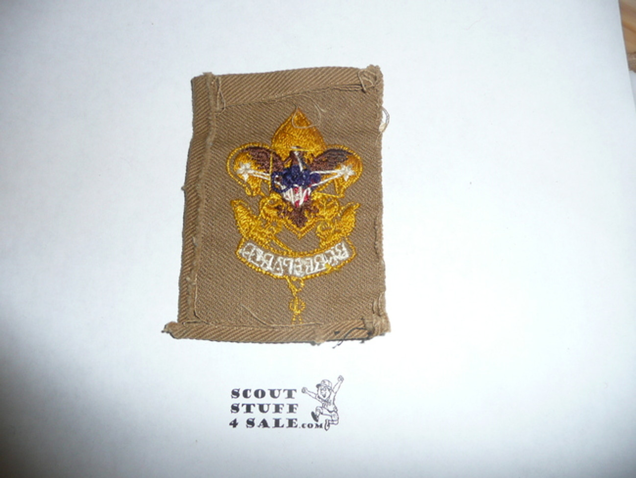 First Class Rank Patch - 1914-1936 - Tan Twill Type 6 - Used