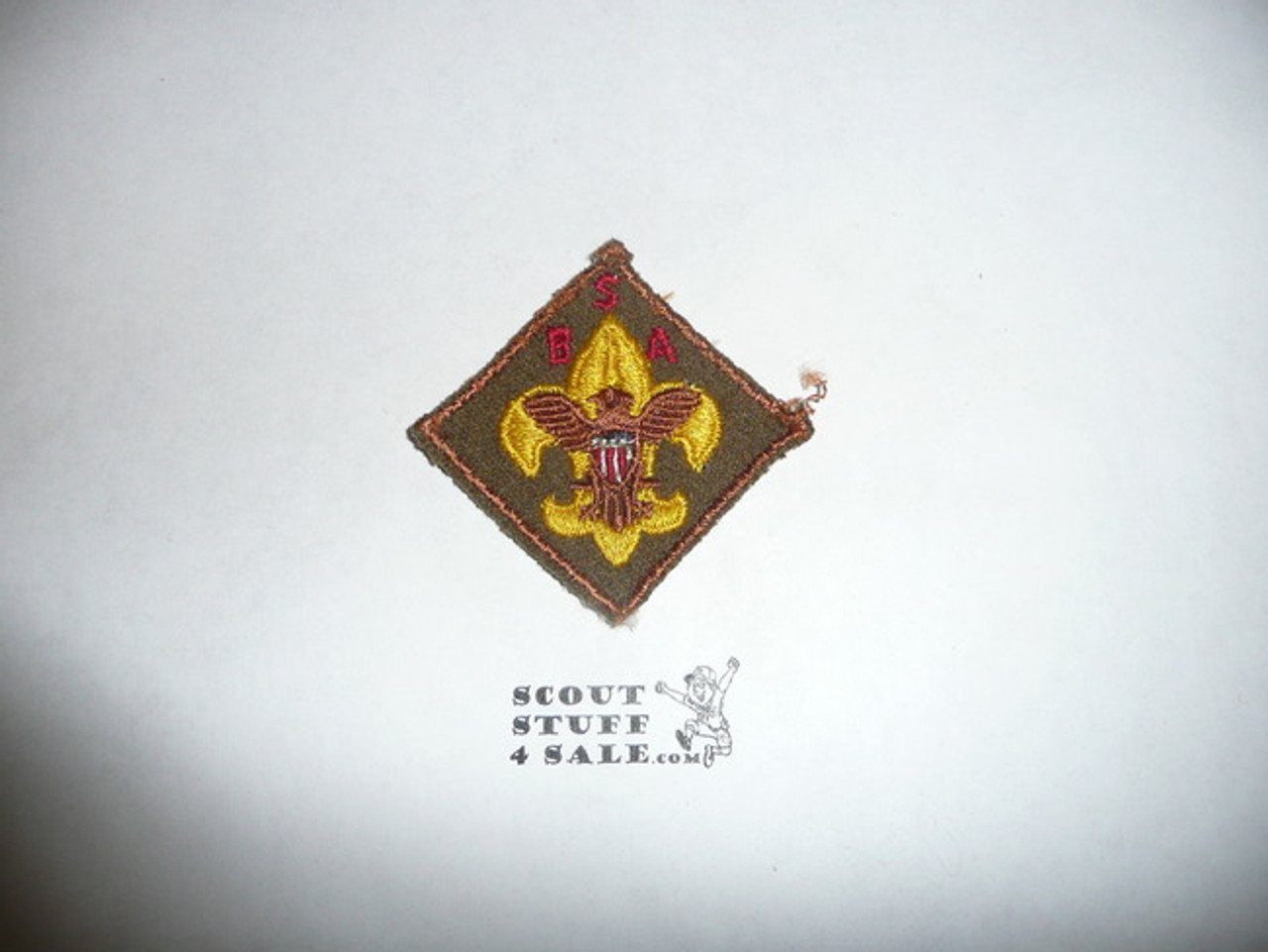 BSA National Issue Hat Emblem 1930's - Serge Wool - Lt. Use