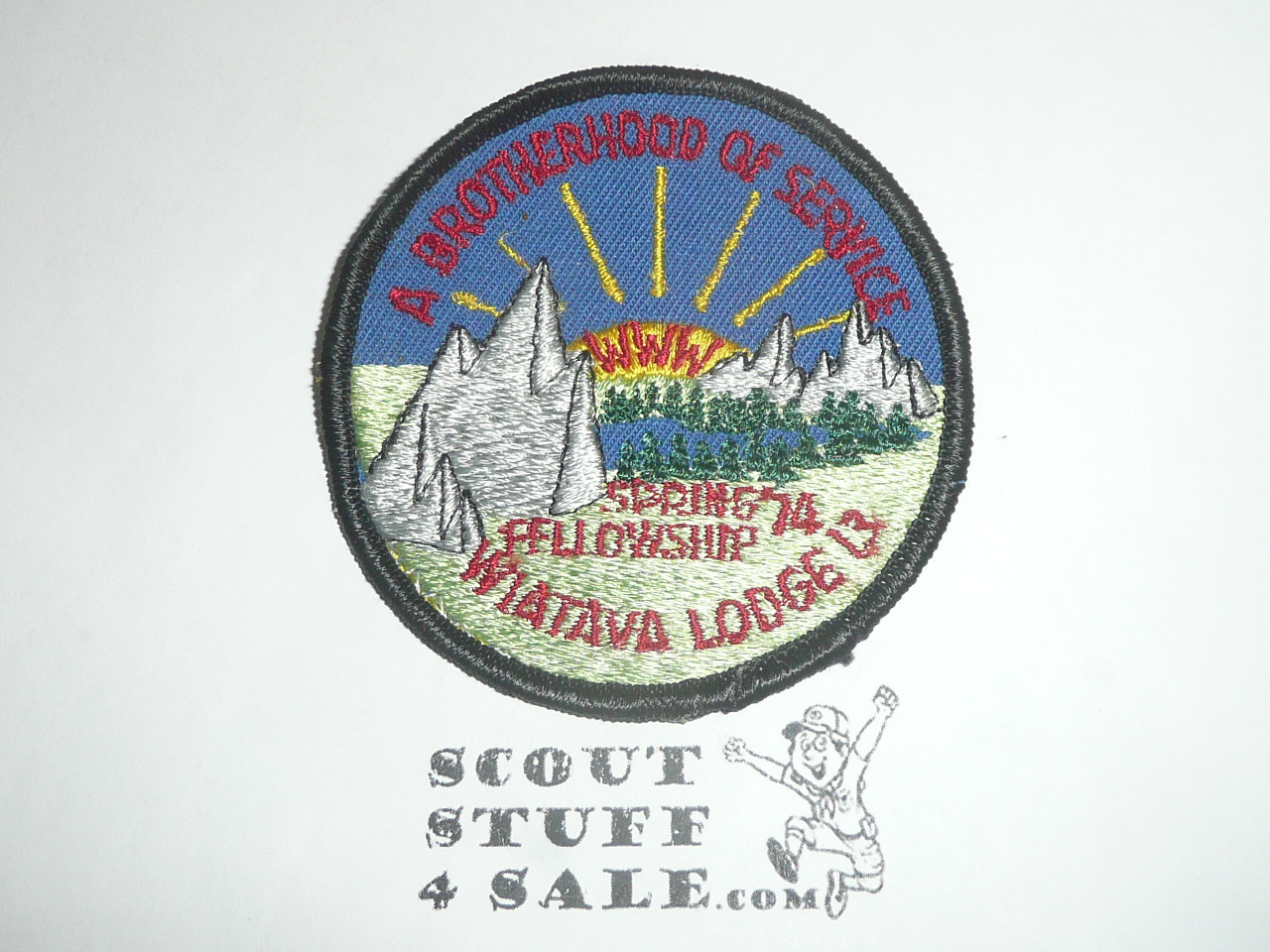 Order of the Arrow Lodge #13 Wiatava 1974 Fellowship Patch