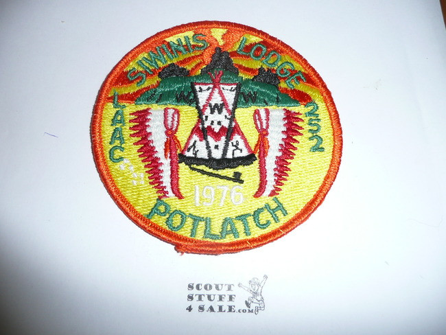 Order of the Arrow Lodge #252 Siwinis 1976 Potlatch Patch