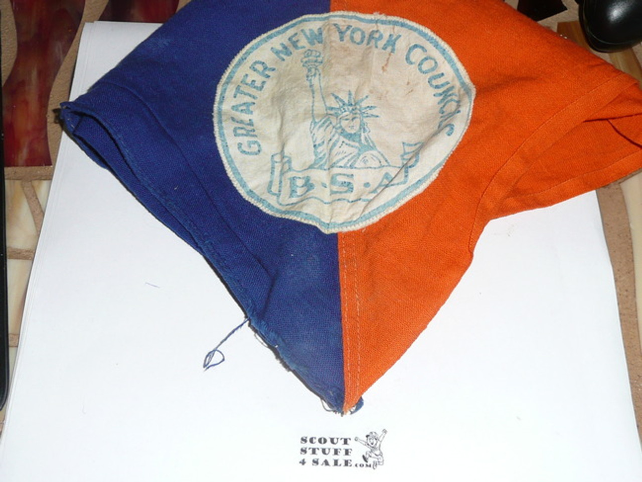 Greater New York Council Patch (CP) on Neckerchief - Used