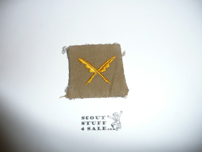Scribe Patch - 1926 - 1942 - Tan Cloth (SC1) - Used #2