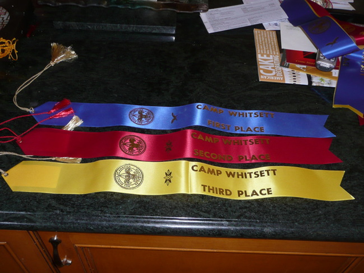 Camp Whitsett Troop 1st, 2nd & 3rd Place Contest Flag Ribbon - Scout