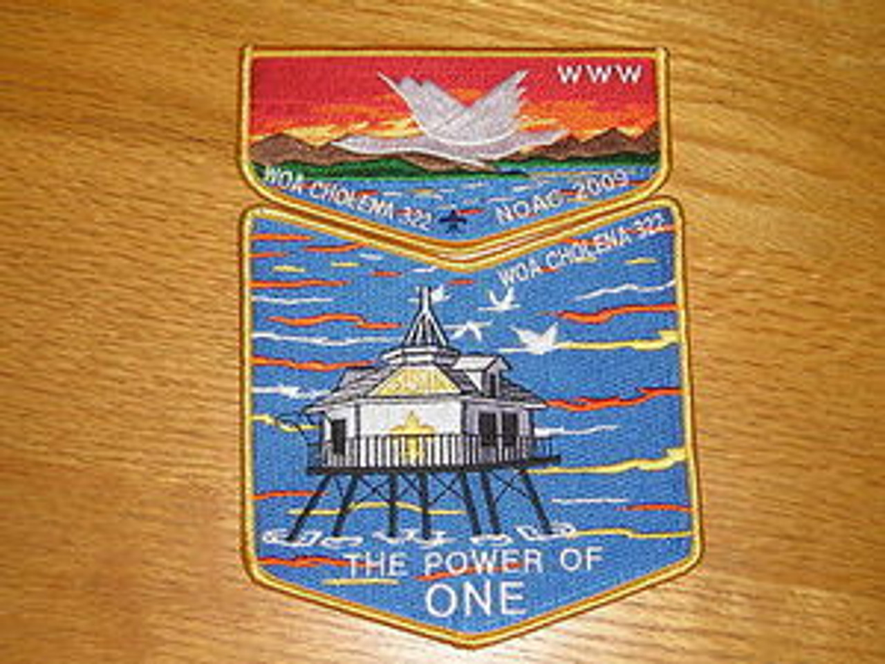 Order of the Arrow Lodge #322 Woa Cholena 2009 NOAC 2pc Flap Set