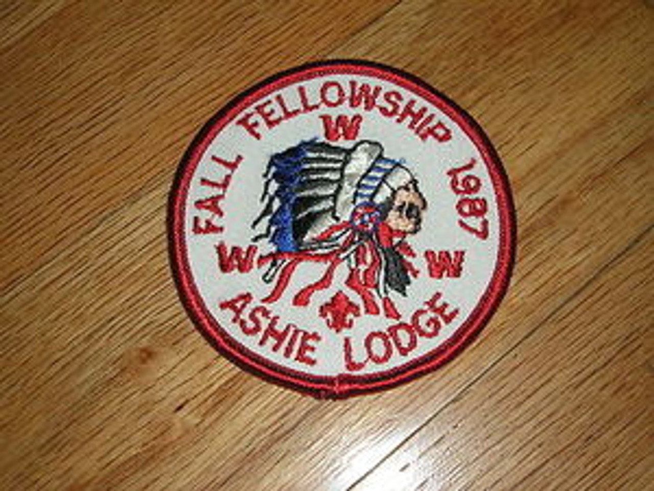 Order of the Arrow Lodge #436 Ashie 1987 Fellowship Patch - Scout