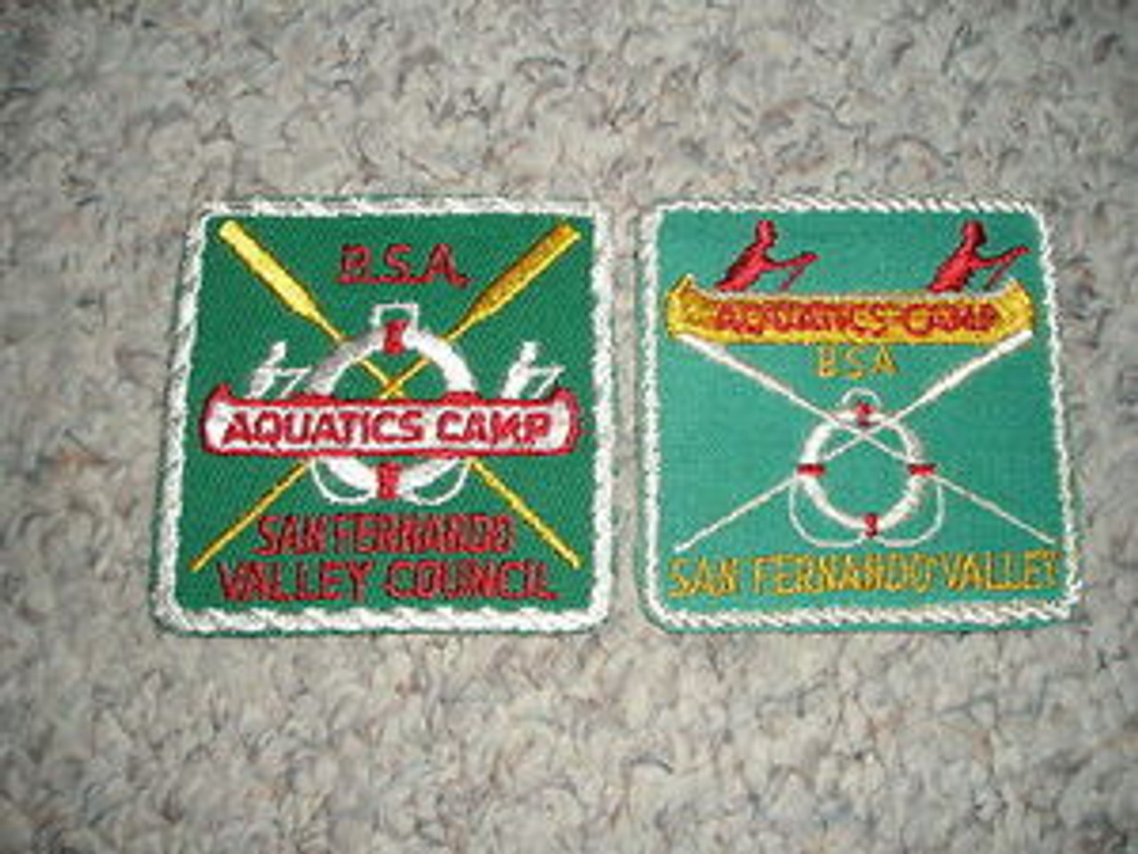 1960's Camp Whitsett Aquatics Camp Patches - 2 Different