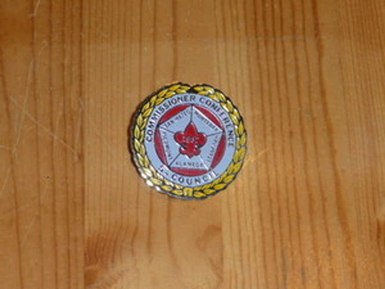 1987 Commissioner Conference Pin 5 No. Cal. Councils - Scout