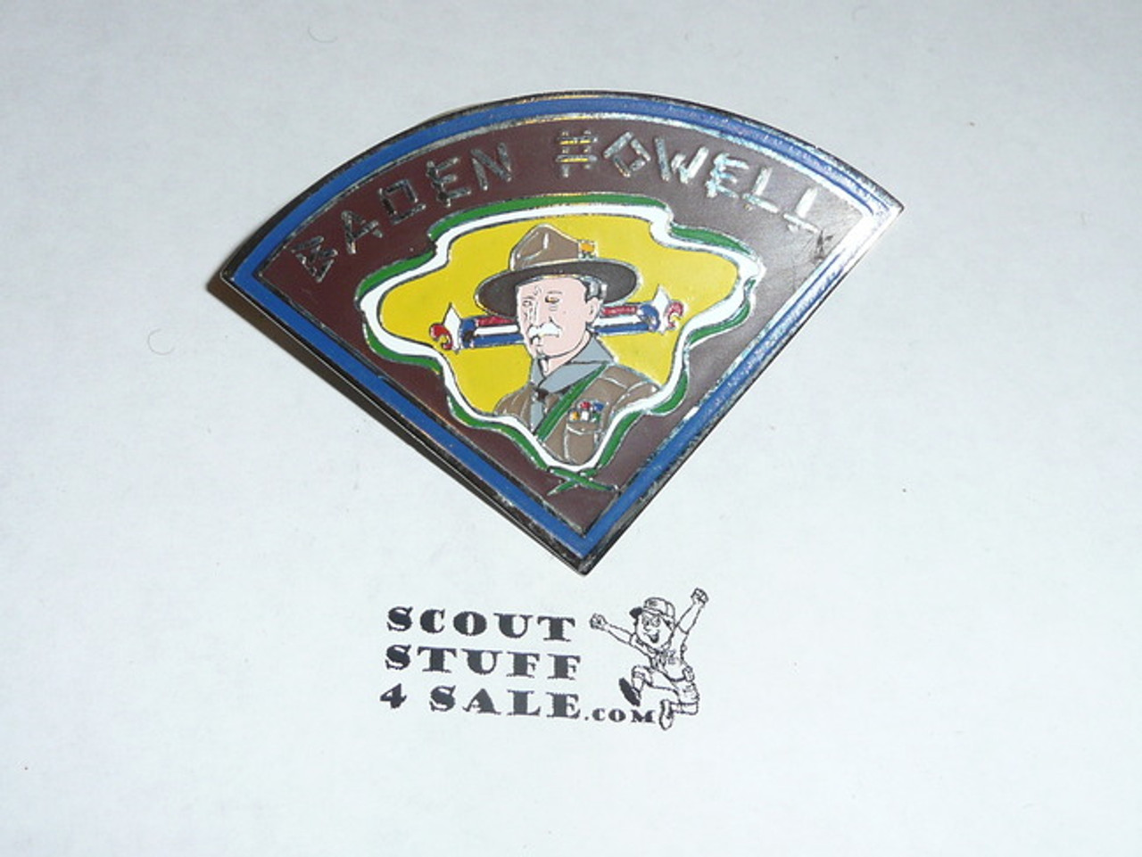 Baden Powell Enameled Triangle Neckerchief Slide