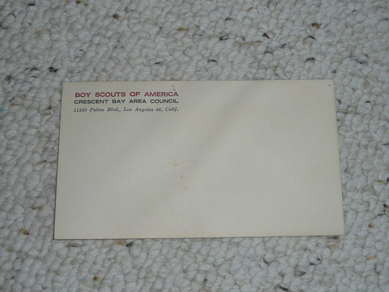 Crescent Bay Area Council, 1970's  council envelope