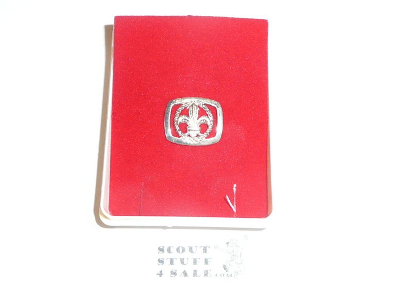 Sterling Silver Foreign Boy Scout Tie Tack in Box