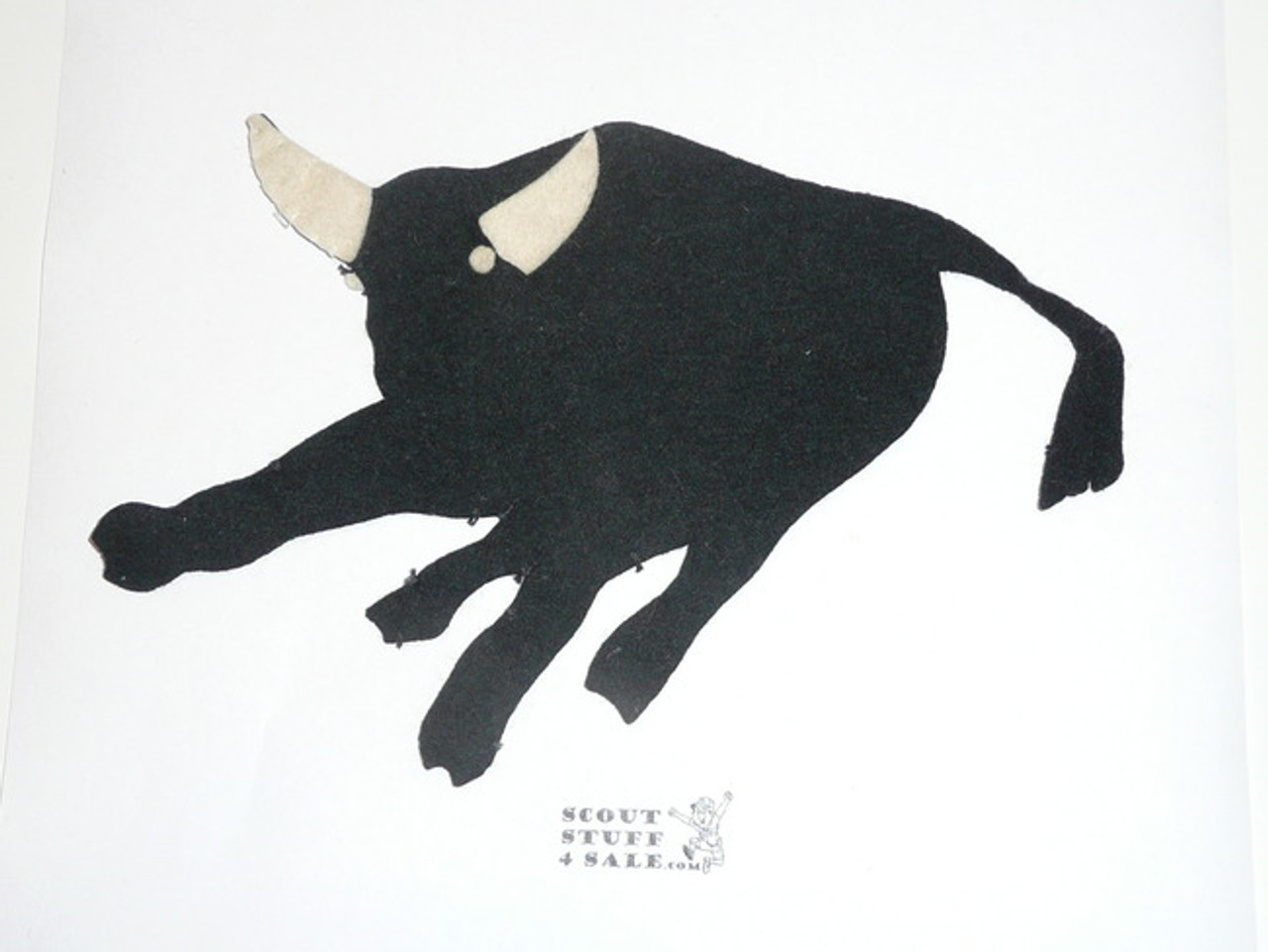 Philmont Scout Ranch, Felt Bull Jacket Patch, Black