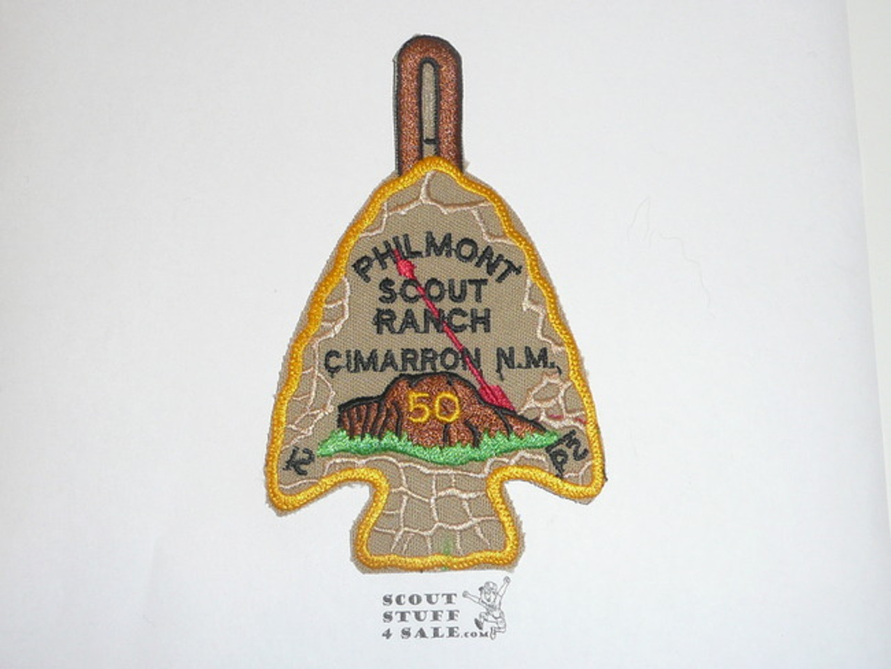 Philmont Scout Ranch Arrowhead Trek Patch, Fiftieth Anniversary Order of the Arrow Mountain Trek