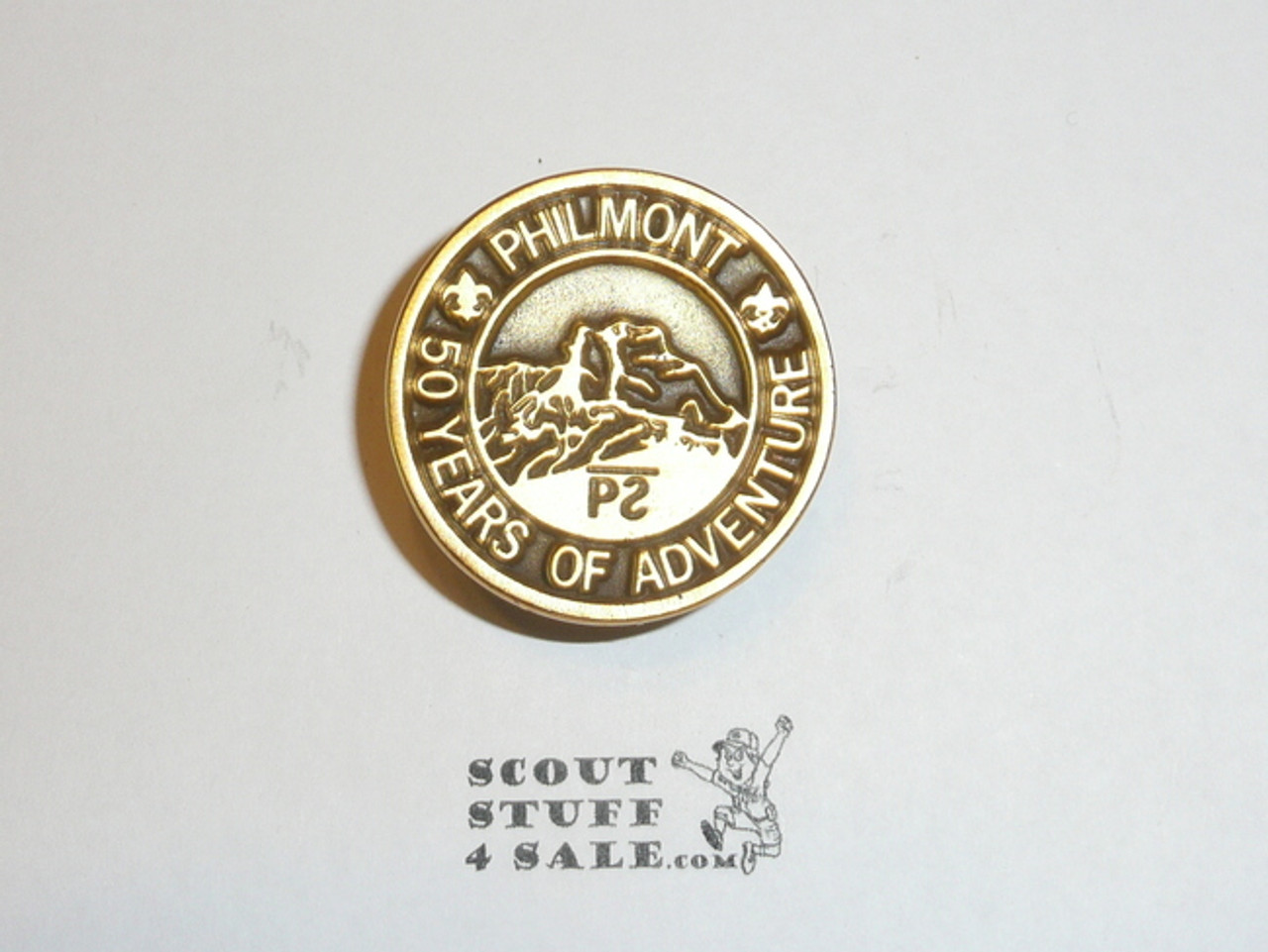Philmont Scout Ranch Metal Neckerchief Slide, 50th Anniversary