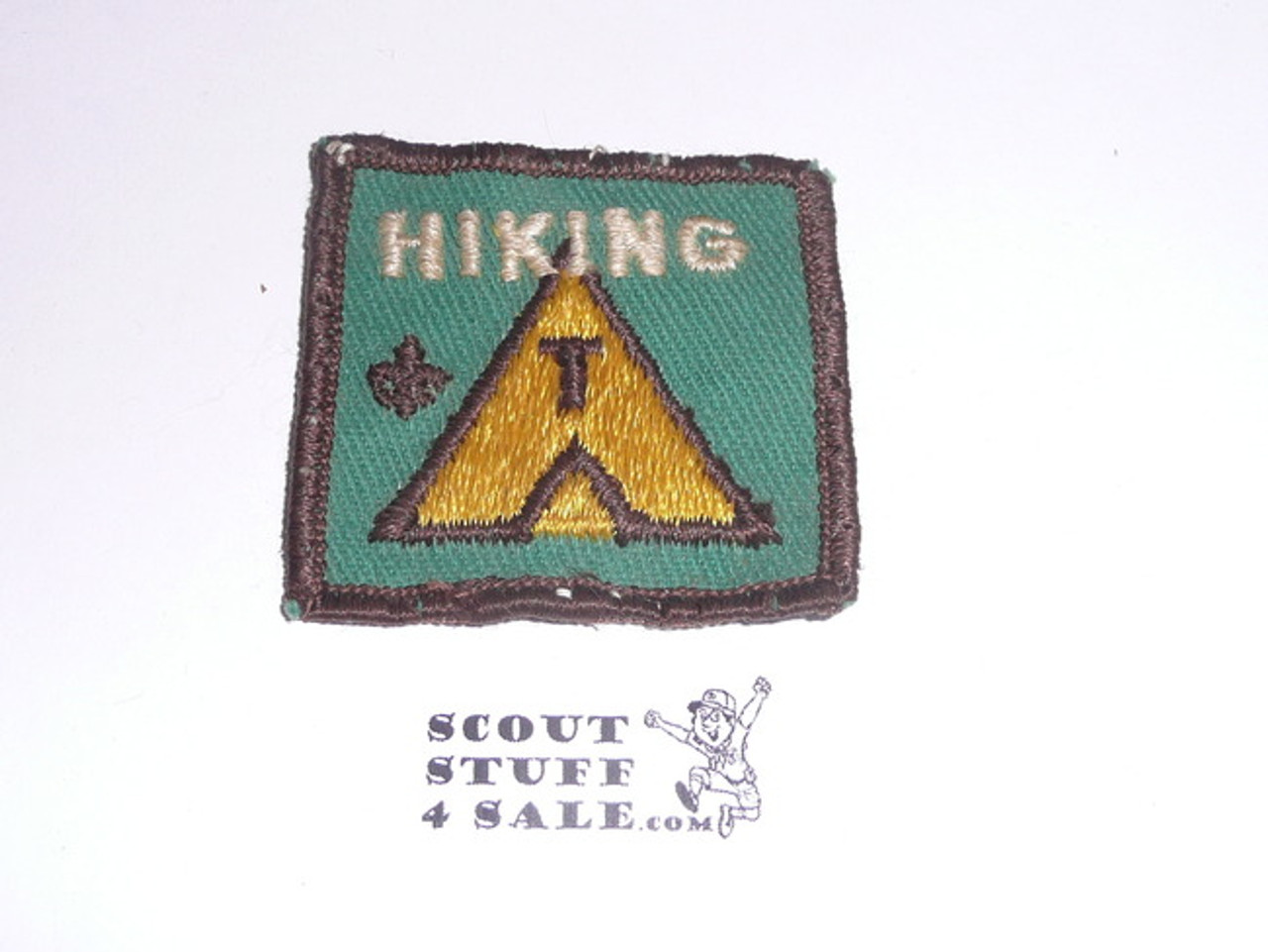 High Adventure Hiking Award Patch, green Teepee, soiled