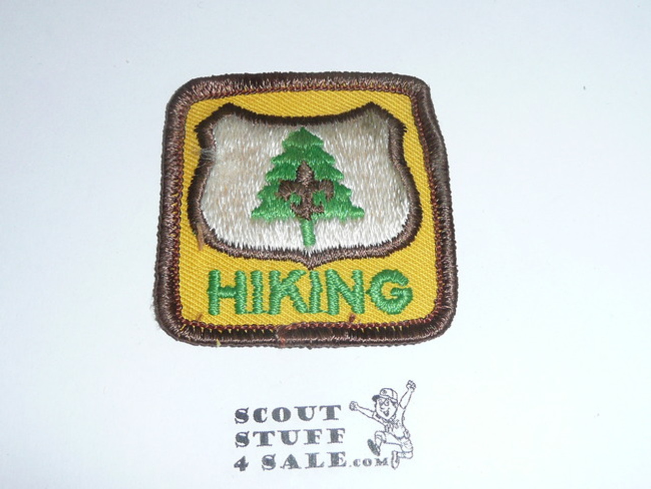 High Adventure Hiking Award Patch, yellow w/shield, box soil