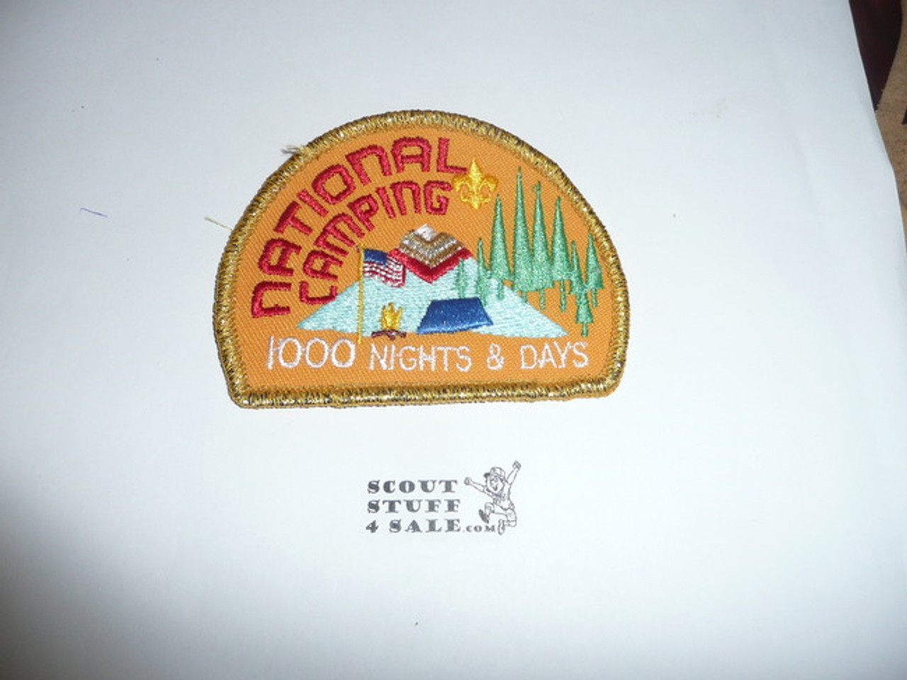National Camping Award for 1000 Nights & Days of Camping High Adventure Hiking Award Patch