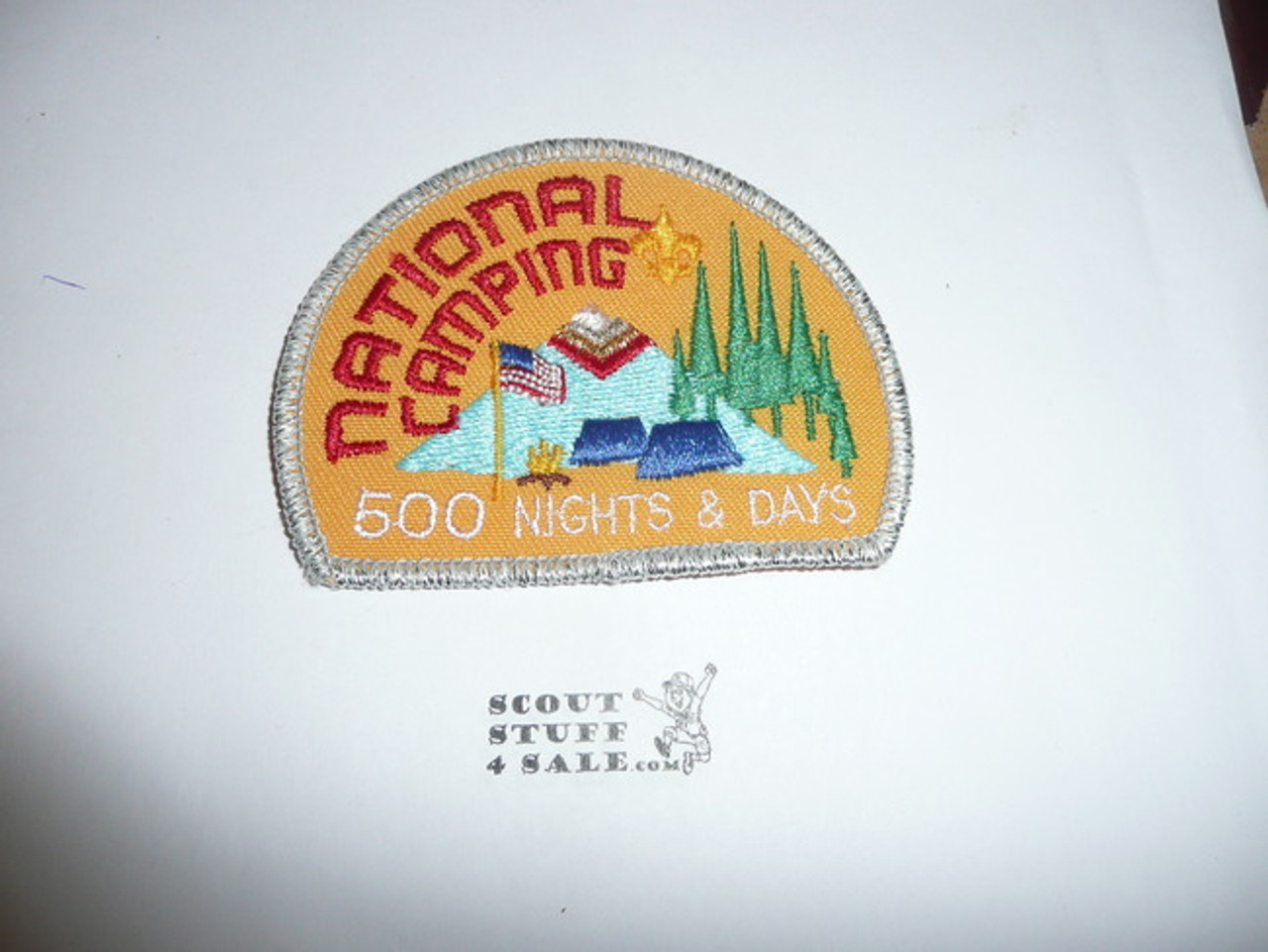 National Camping Award for 500 Nights & Days of Camping High Adventure Hiking Award Patch