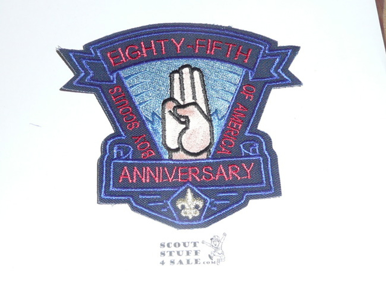 Boy Scouts of America 1995 85th Anniversary Patch, scout sign