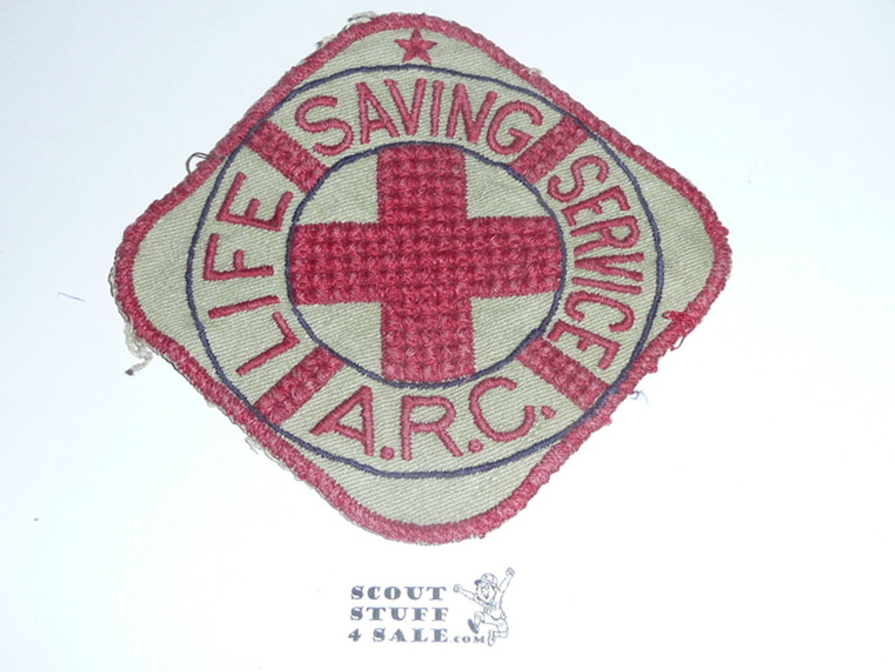 Red Cross Life Saving Service ARC Jacket Patch, used