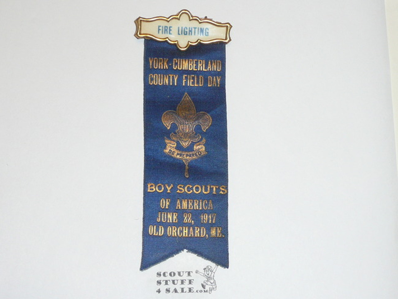1917 Boy Scout Firelighting Award Ribbon