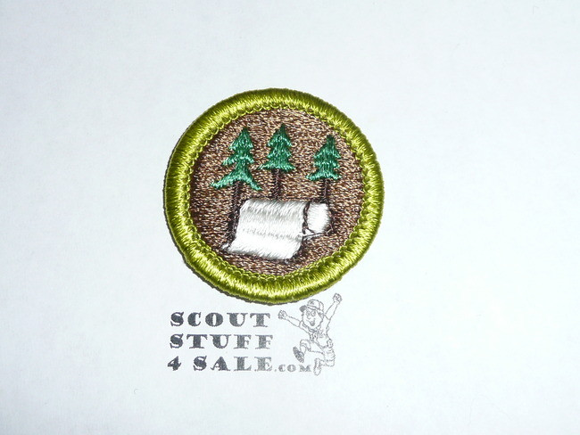 Pulp and Paper - Type H - Fully Embroidered Plastic Back Merit Badge (1972-2002)