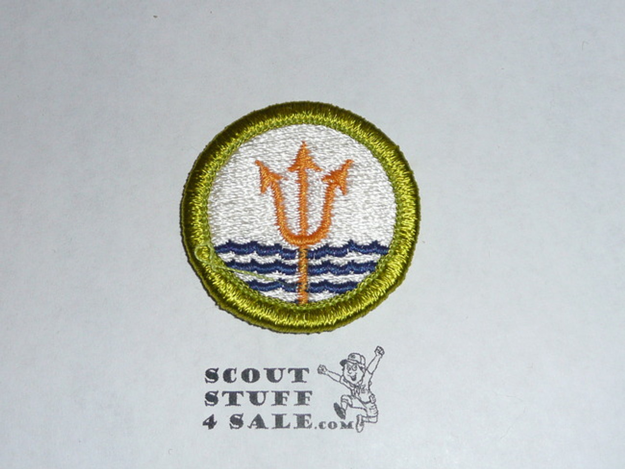 Oceanography - Type H - Fully Embroidered Plastic Back Merit Badge (1972-2002)