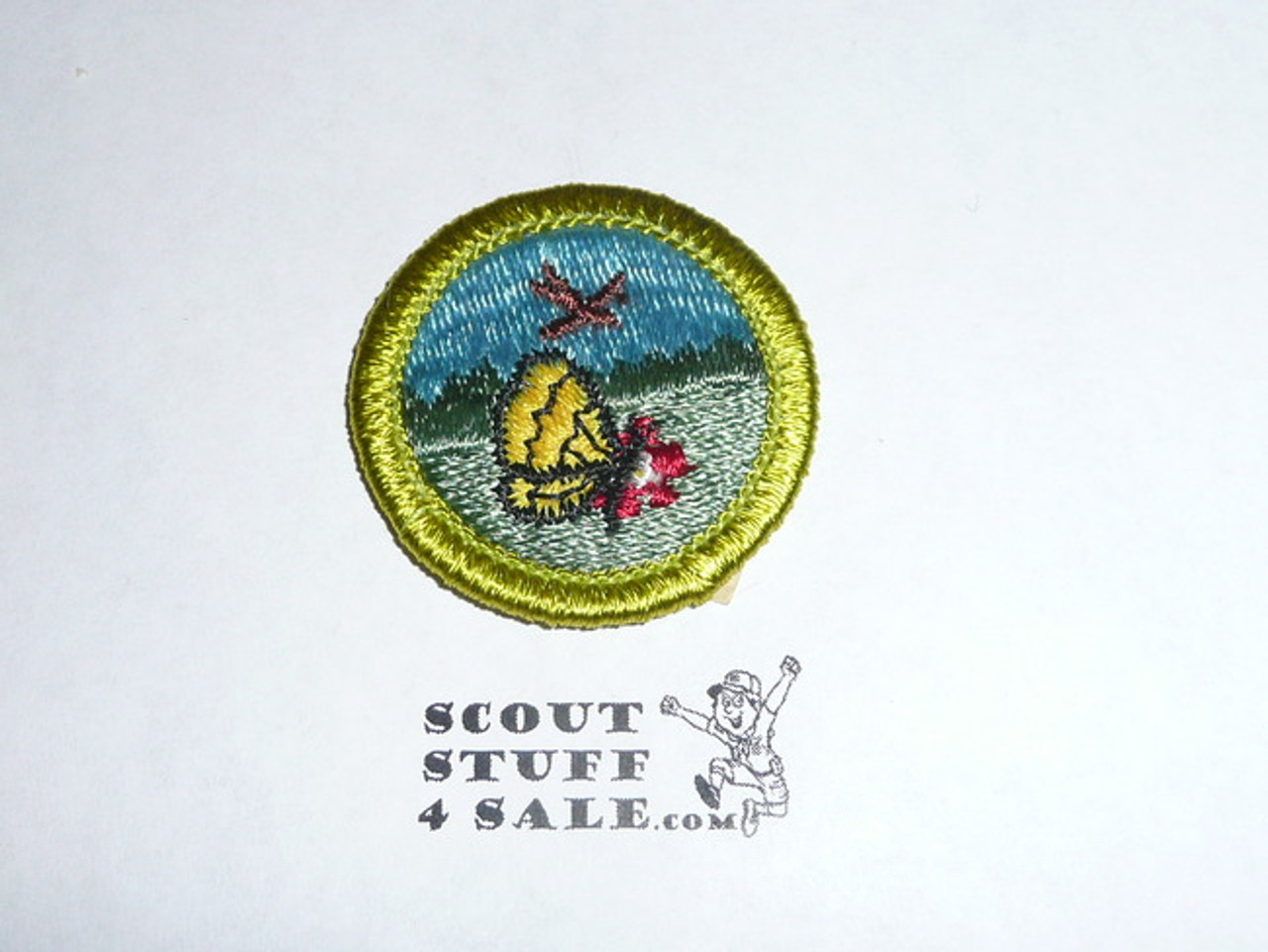 Nature (Green bdr) - Type H - Fully Embroidered Plastic Back Merit Badge (1972-2002)
