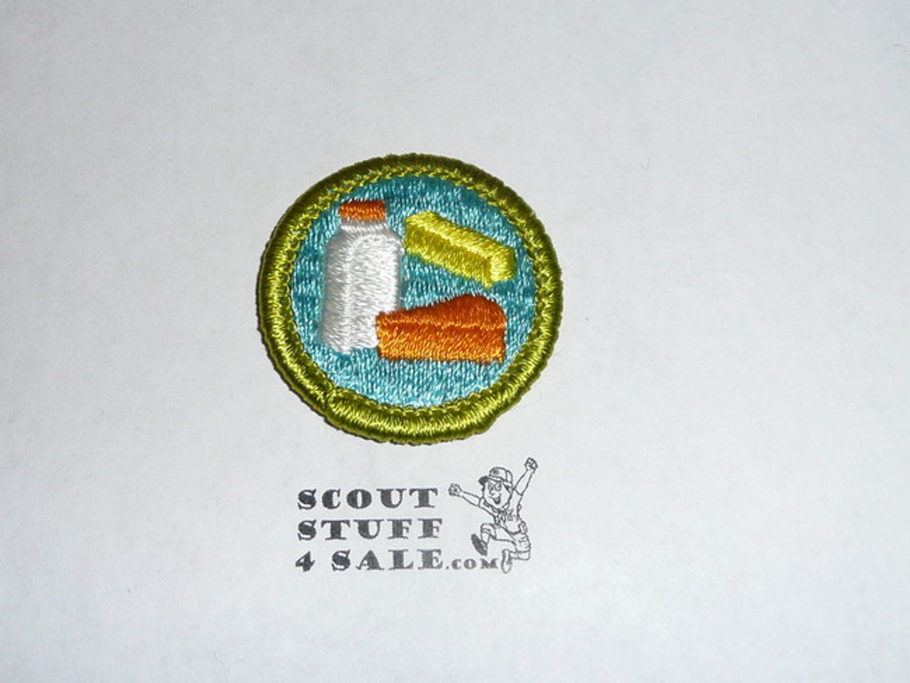 Dairying - Type H - Fully Embroidered Plastic Back Merit Badge (1972-2002)