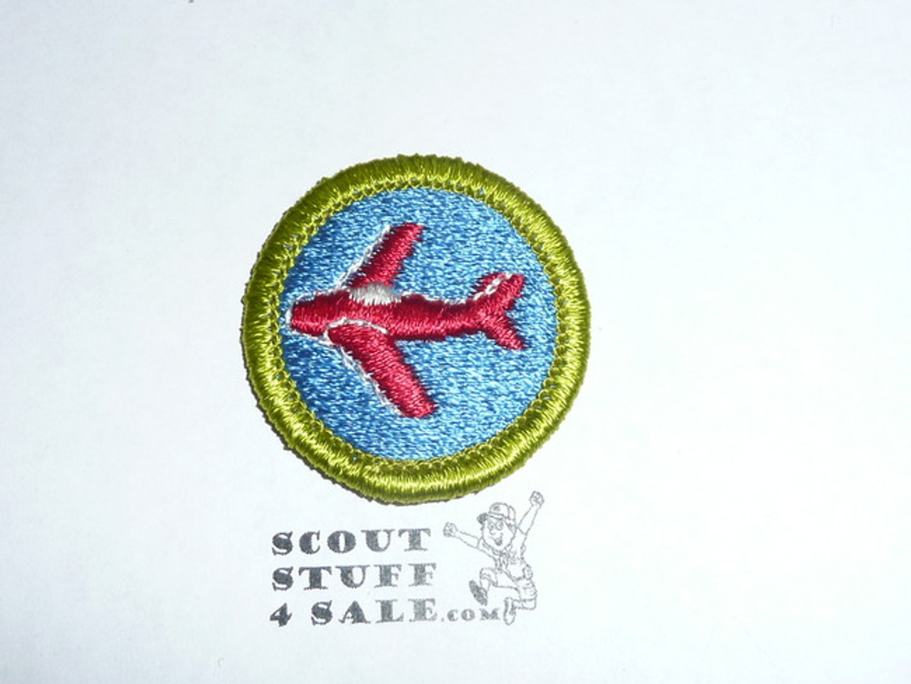 Aviation - Type H - Fully Embroidered Plastic Back Merit Badge (1972-2002)