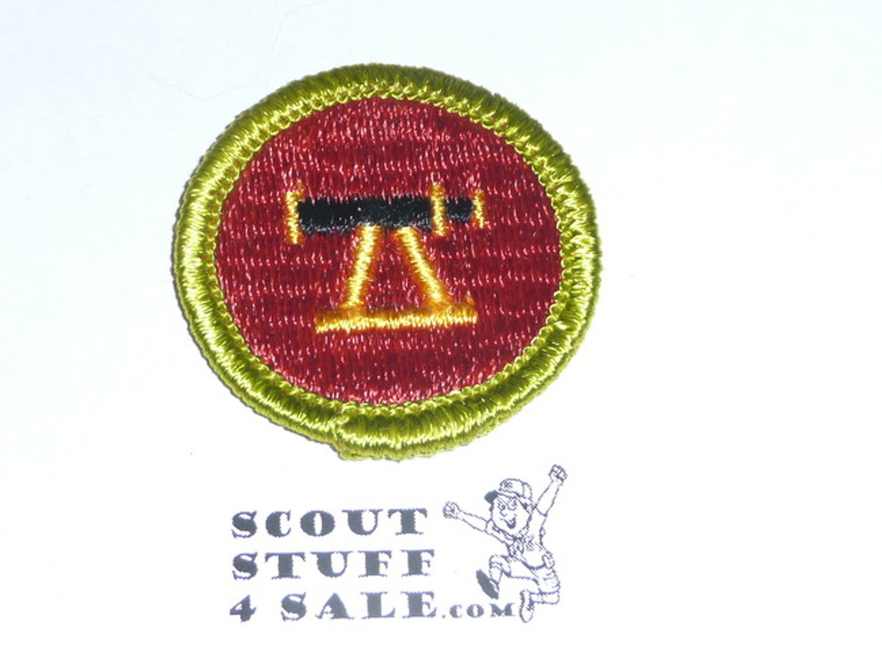 Surveying - Type G - Fully Embroidered Cloth Back Merit Badge (1961-1971)