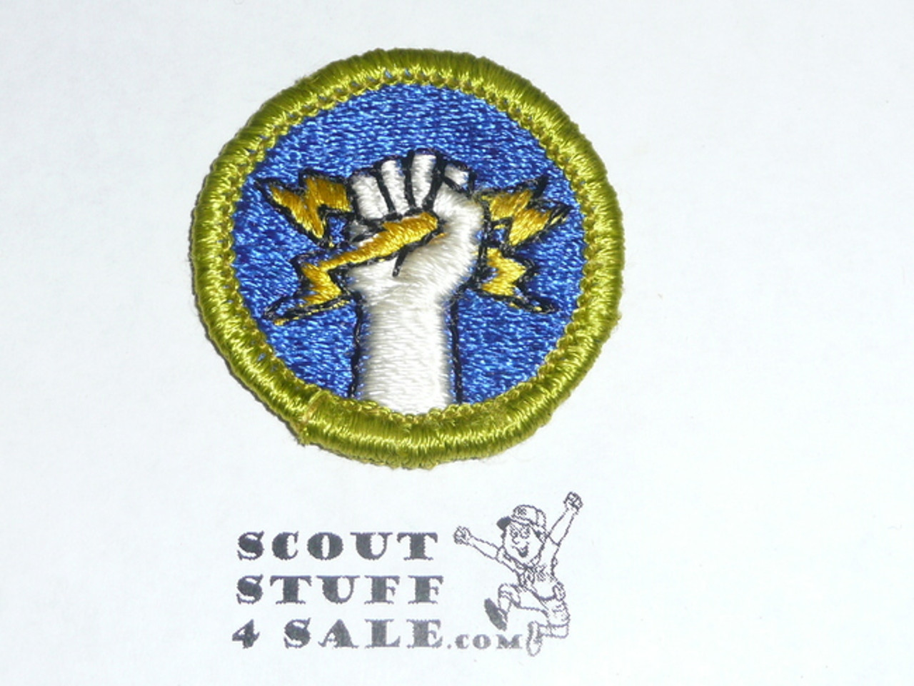 Electricity - Type G - Fully Embroidered Cloth Back Merit Badge (1961-1971)