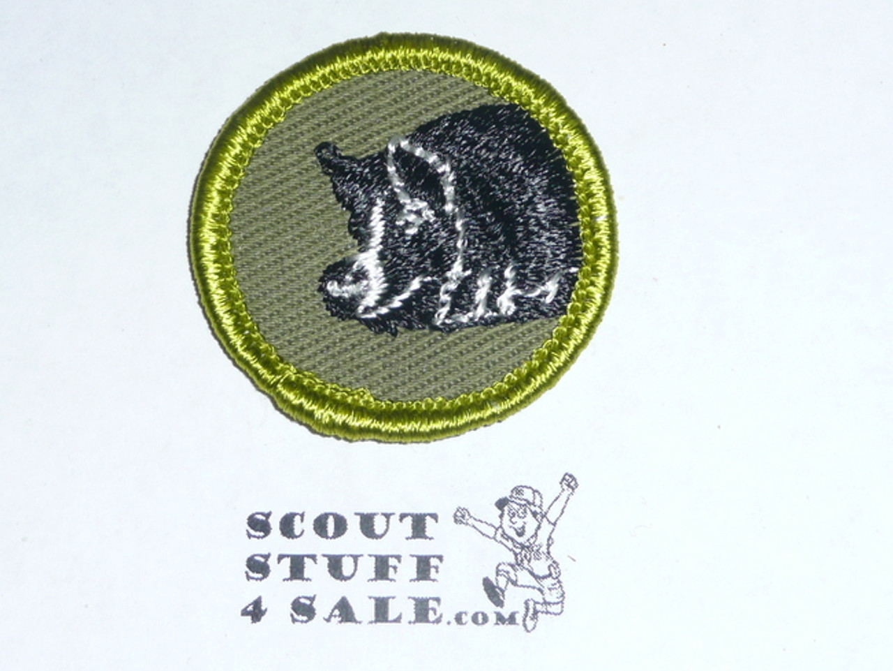 Hog & Pork Production - Type F - Rolled Edge Twill Merit Badge (1961-1968)