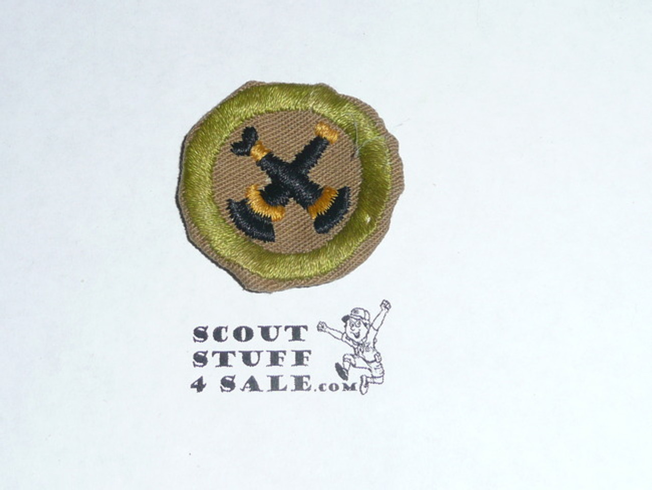 Firemanship - Type D - Fine Twill Merit Badge (1942-1946)