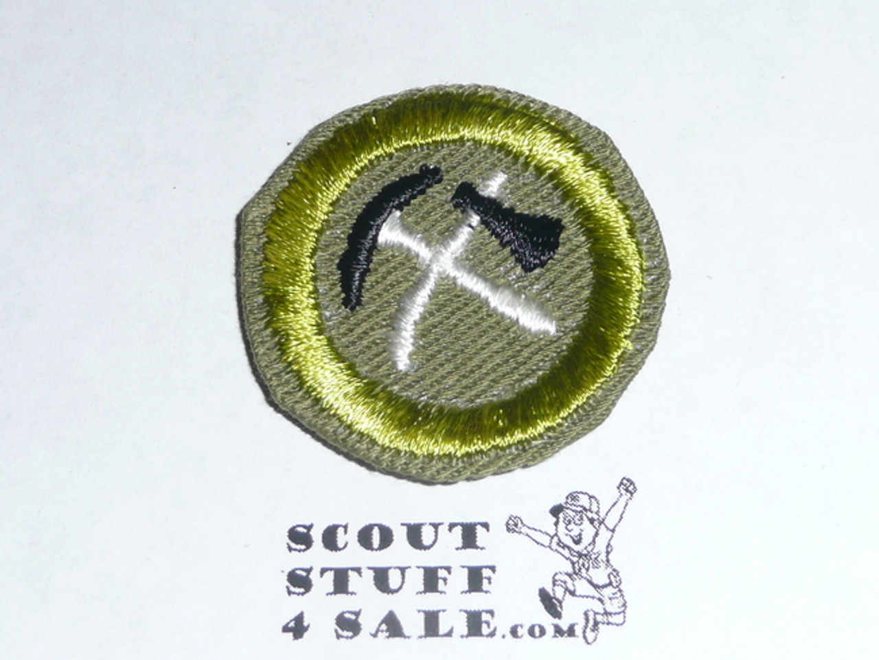 Pioneering - Type E - Khaki Crimped Merit Badge (1947-1960)