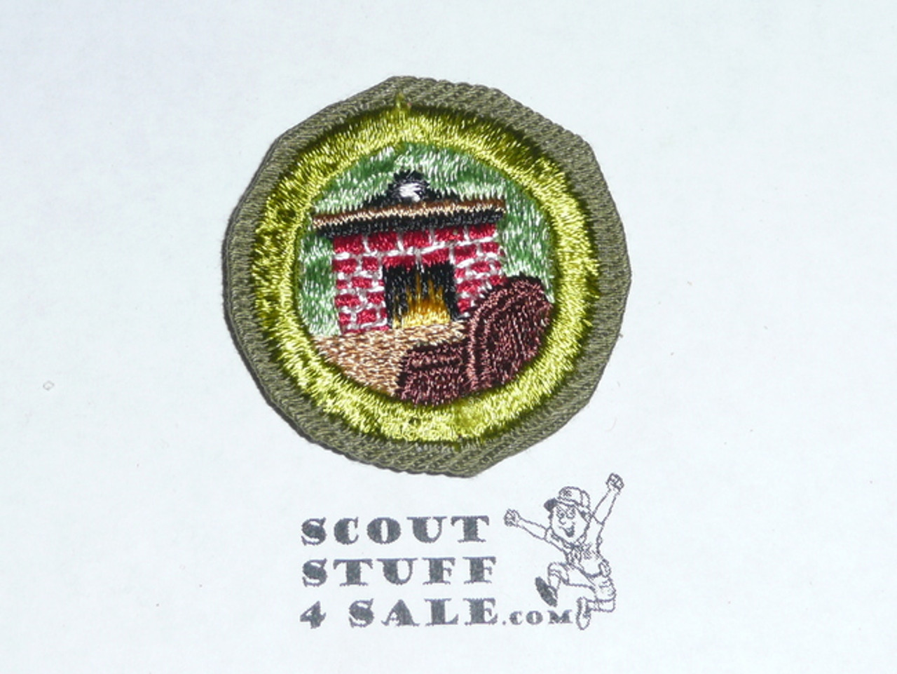 Citizenship in the Home - Type E - Khaki Crimped Merit Badge (1947-1960)