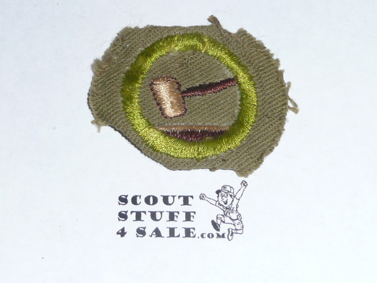 Public Speaking - Type E - Khaki Crimped Merit Badge (1947-1960)