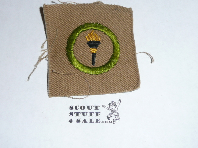 Public Health - Type A - Square Tan Merit Badge (1911-1933)