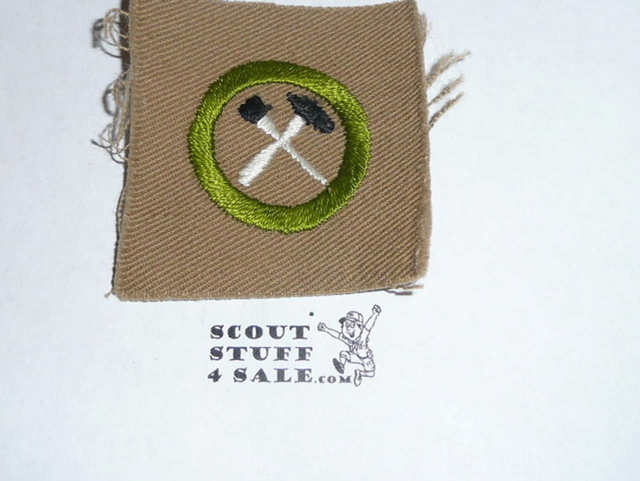 Handicraft - Type A - Square Tan Merit Badge (1911-1933)