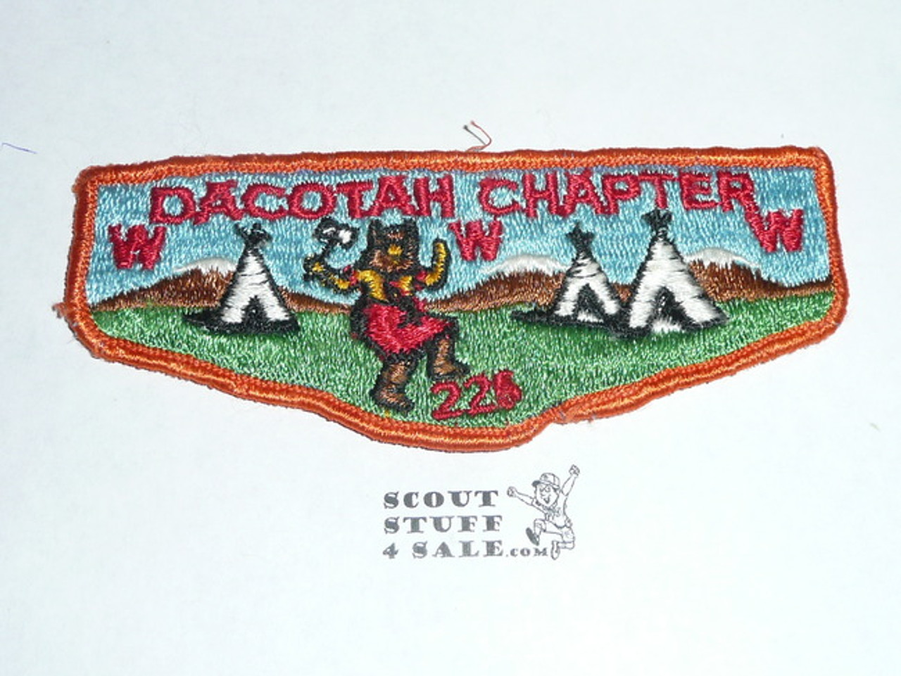 Order of the Arrow Lodge #225 Tamet Dacotah Chapter Flap Patch, used