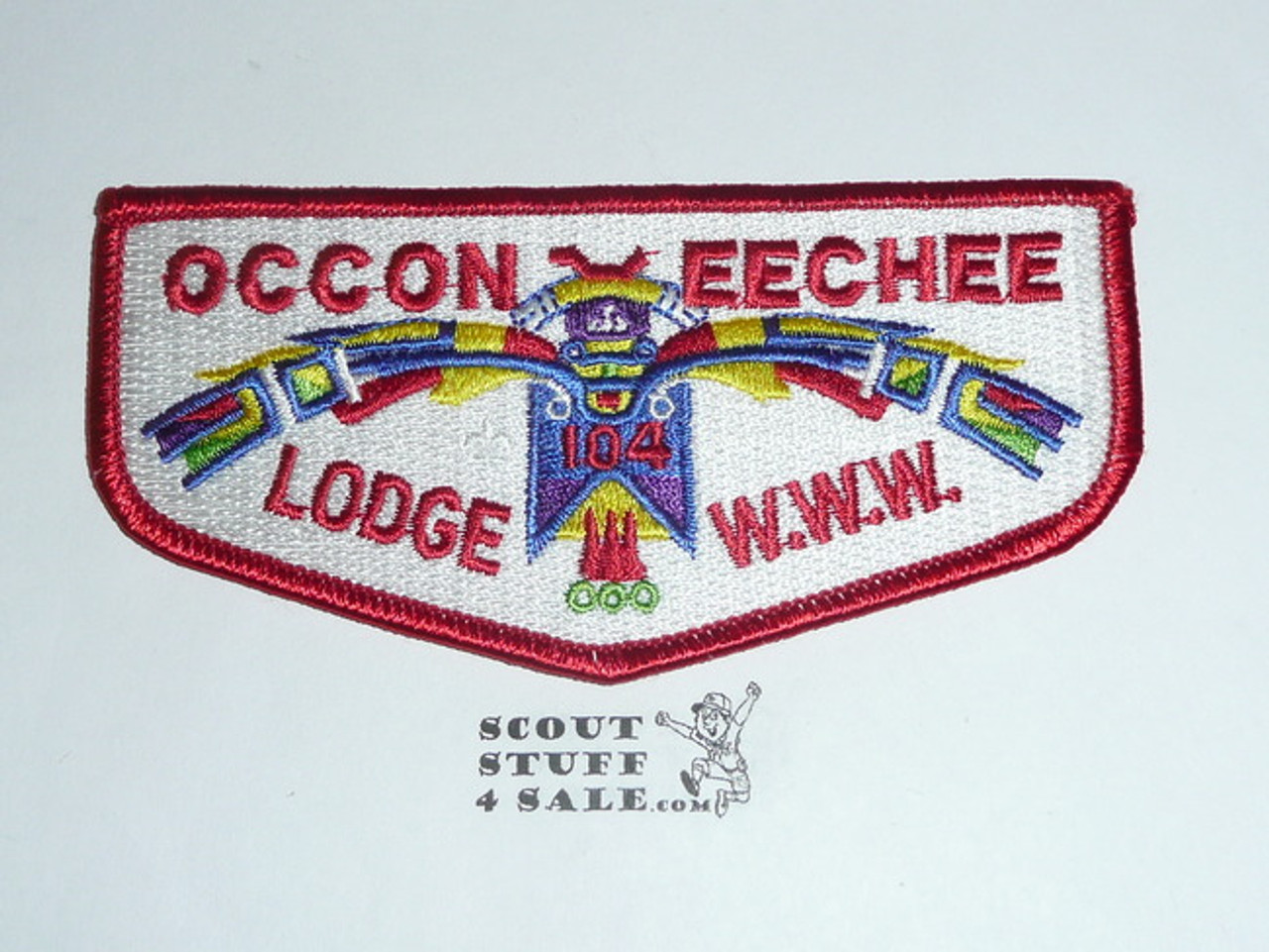 Order of the Arrow Lodge #104 Occoneechee Flap Patch from the Last Ten Years